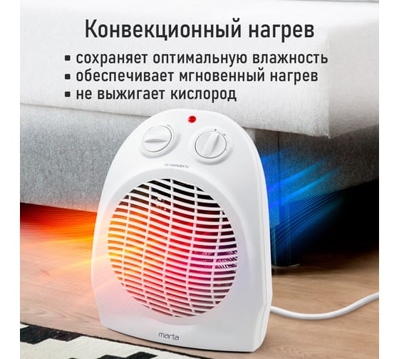 Тепловентилятор MARTA MT-FH2486A белый 43951