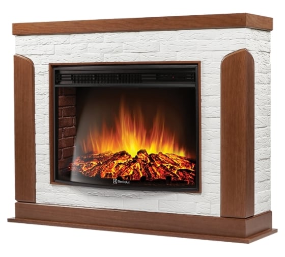Портал Firelight Prestigio 30 камень белый, шпон дуб НС-1287029
