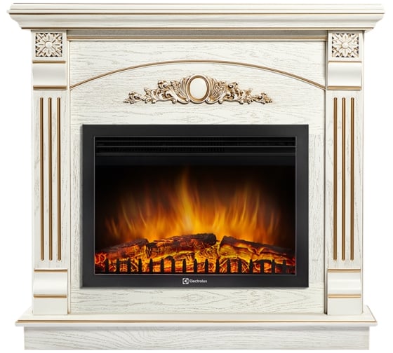 Портал Firelight Barocco 25 шпон белый дуб с золотой патиной НС-1294119