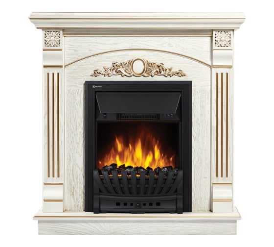 Портал Firelight Barocco Classic шпон белый дуб с золотой патиной НС-1294117