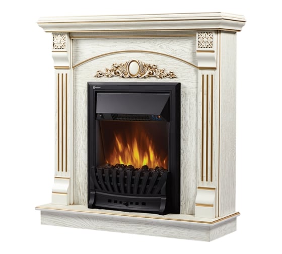 Портал Firelight Barocco Classic шпон белый дуб с золотой патиной НС-1294117