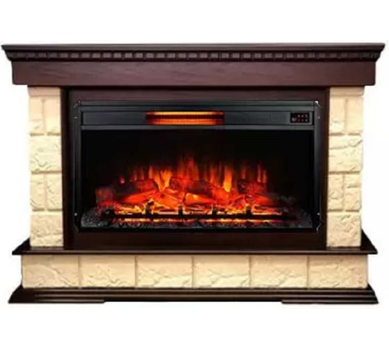Каминокомплект InterFlame Родос В (IF-36K08GLX) с IF-36K08GLX темный дуб