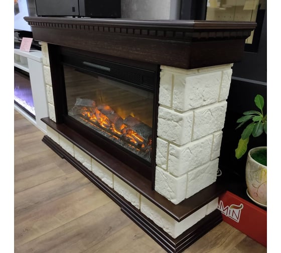 Каминокомплект InterFlame Родос В (IF-36K08GLX) с IF-36K08GLX темный дуб