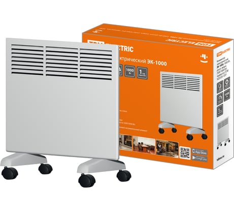 Электрический конвектор TDM ELECTRIC ЭК-1000, 1000 Вт, регулируемая мощность, 500/1000 Вт, термостат, SQ2520-1201