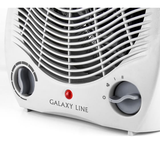 Тепловентилятор Galaxy LINE GL 8172, белый, спиральный нагревательный элемент, 2000 Вт, 2 режима работы (1000 Вт и 2000 Вт) 7050381721