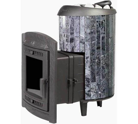 Печь банная Атмосфера L в ламелях Пироксенит наборный рисунок Prometall p0194