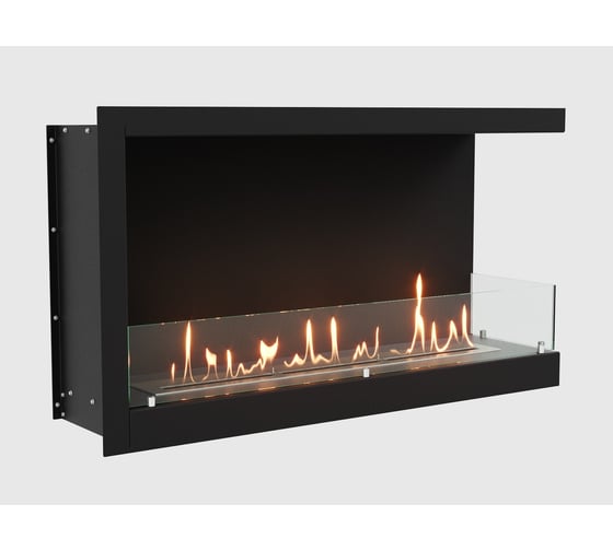 Встроенный угловой биокамин Lux Fire 1155 М правый угол ВБКУ-1155МП