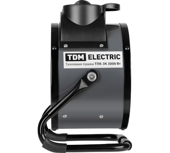 Тепловая пушка TDM ELECTRIC ТПК-3К, круглый корпус, 3 кВт (1,5/3 кВт), терморегулятор, керамический нагревательный элемент SQ2520-0106