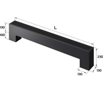 Конвектор напольный Royal Thermo STEP-130/130/1600-2-N-BL-LG-BL НС-1630642