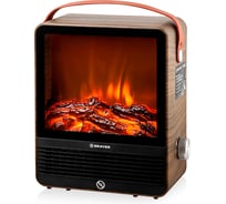 Тепловентилятор BRAYER 4860BR 1500 Вт, площадь 15 кв.м., 2 уровня мощности, ручка управления, эффект пламени BR4860