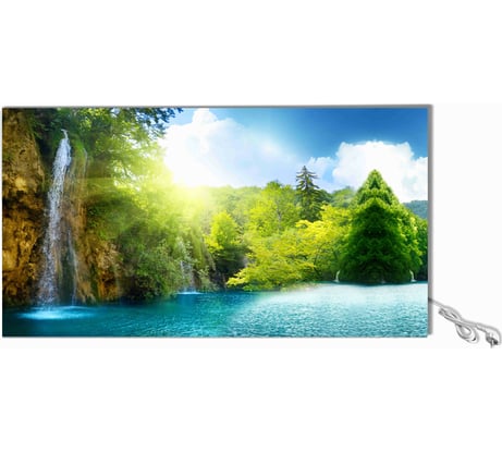 Карбоновый обогреватель ЛУЧ 600Вт, 1,2x0,59 Природа и водопад И-600/1,2x0,59-Мо