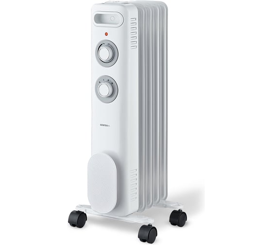 Масляный обогреватель Centek CT-6230-5 (белый) 5 секций (15м) 1000Вт, 3 режима защита от перегрева CT-6230-5 WHITE 1