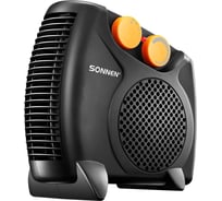 Тепловентилятор SONNEN FH06, 1000/2000 Вт,2 режима нагрева,режим вентиляции,черный/оранжевый 457781
