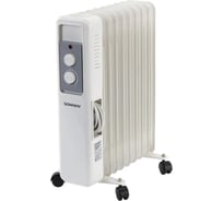 Обогреватель масляный SONNEN DFS-9E, 9секций, 2000Вт, 3 режима,механическое управление,белый, 457780