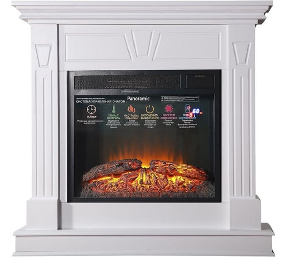 Каминокомплект InterFlame портал Berta Foton 23 c Foton 23 LED FX белый 1