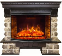 Каминокомплект InterFlame Экстер КАВКАЗ ПАНОРАМИК 33 LED FX PAN33 темный дуб