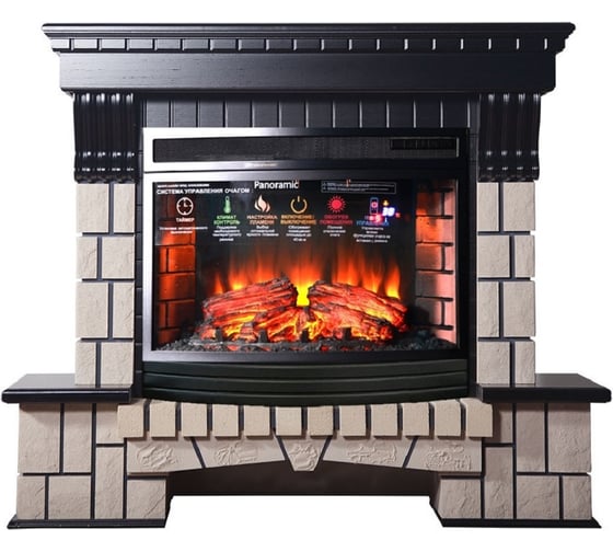 Каминокомплект InterFlame Экстер с Panoramic 25 венге 1