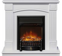 Каминокомплект Royal Flame Boston STD под классику (белый) портал и Fobos FXM Black RC электрокамин 64949086