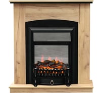 Каминокомплект Royal Flame Barcelona под классику (дуб золотой/черный) портал и Fobos FXM Black RC электрокамин 64950010