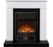 Каминокомплект Royal Flame BERGEN STD SFT под классику ( белый/черный) разборный портал и Fobos FXM Black RC электрокамин 64952715