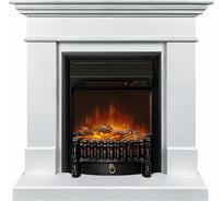 Каминокомплект Royal Flame California STD SFT белый разборный портал и Fobos FXM Black RC электрокамин 64953304