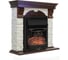 Каминокомплект Royal Flame Dublin арочный сланец белый (темный дуб) портал и Fobos FXM Black RC электрокамин 64948578 2