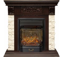 Каминокомплект Royal Flame Luxemburg STD (темн. дуб) портал и Majestic FXM Black RC электрокамин 64948723