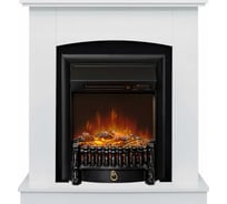 Каминокомплект Royal Flame Barcelona под классику (белый/черный) портал и Fobos FXM Black RC электрокамин 64950028