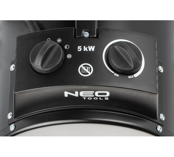 Электронагреватель NEO Tools мощностью 5 кВт, регулируемые настройки, IPX4 90-069