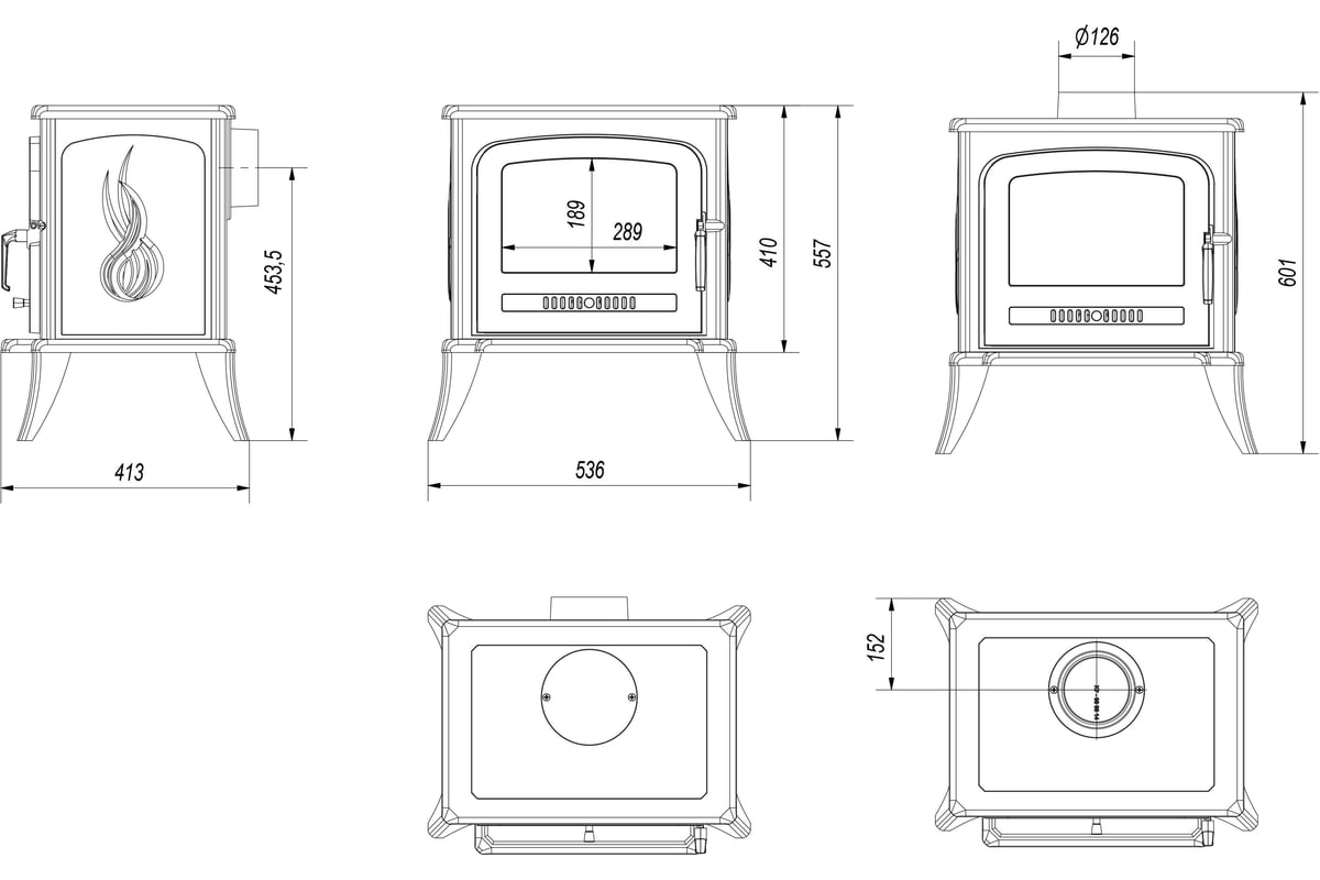 Печь-камин Kratki чугунный KOZA/K7 - выгодная цена, отзывы ...