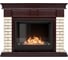 Каминокомплект Firelight Биокамин BFP/P-2520, портал Bricks 25 камень бежевый, шпон темный дуб НС-1660820 2