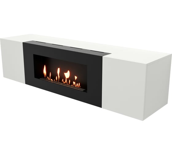 Тумба с биокамином Firelight BFP-P1600 белая НС-1646612
