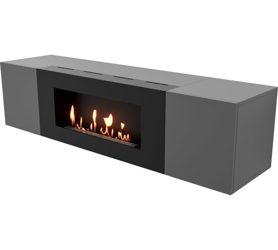 Тумба с биокамином Firelight BFP-P1600 графит НС-1646611