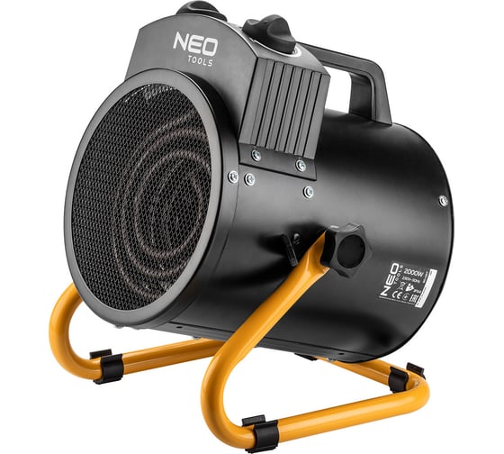 Электронагреватель NEO Tools мощностью 2 кВт, регулируемые настройки, IPX4 90-067
