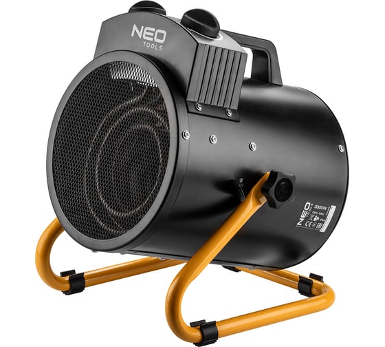 Электронагреватель NEO Tools мощностью 3 кВт, регулируемые настройки, IPX4 90-068