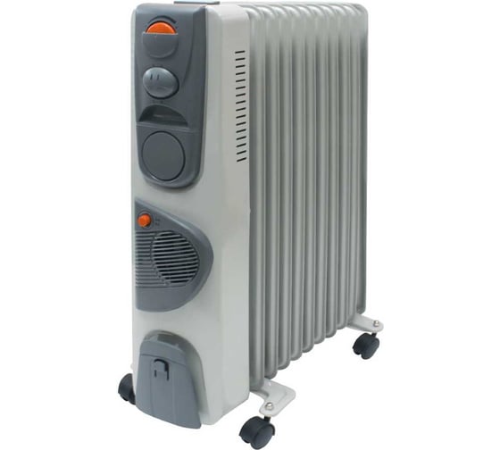Масляный обогреватель TDM ELECTRIC МО-11ТВ, 2500 Вт, 11 секций, вентилятор, регулировка мощности 1000/1500/2500+400 Вт, термостат, SQ2501-0913