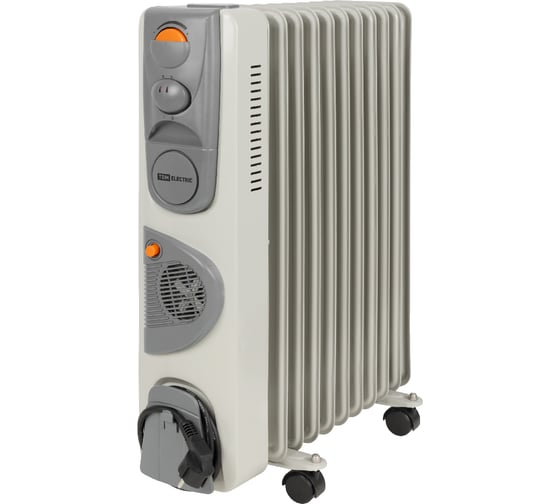 Масляный обогреватель TDM ELECTRIC МО-11ТВ, 2500 Вт, 11 секций, вентилятор, регулировка мощности 1000/1500/2500+400 Вт, термостат, SQ2501-0913 1