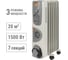 Масляный обогреватель TDM ELECTRIC белый, 1500 Вт, 7 сек, вент, регул. мощн. термостат SQ2501-0911 2