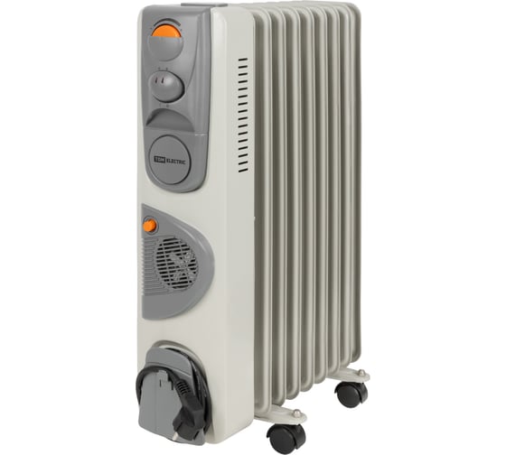 Масляный обогреватель TDM ELECTRIC МО-9ТВ, 2000 Вт, 9 секций, вентилятор, регулировка мощности 800/1200/2000+400 Вт, термостат, SQ2501-0912 1