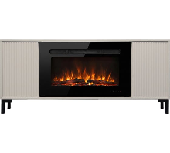 Каминокомплект RealFlame Мишель кашемир, тумба под ТВ + ALPHA LOG 9916337