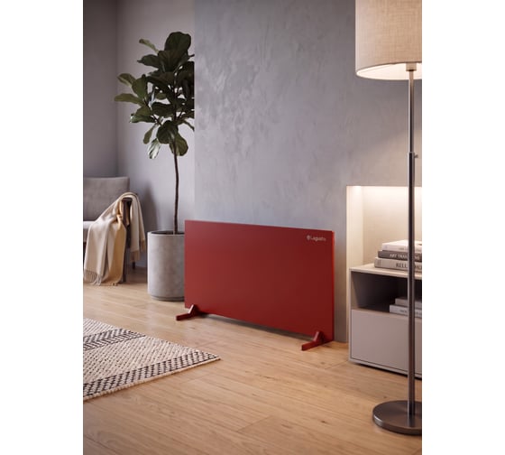 Электрический конвектор LAGUSTO Universal 140-240 (G440R) акриловая панель отопления для дома, цвет красный KG-440-R