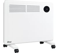 Конвектор электрический duwi серия Комфорт, 1000Вт, LED дисплей, датчик открытия окна, таймер, защита от перегрева, обогрев до 10м², крепление к стене/ролики 56446 5