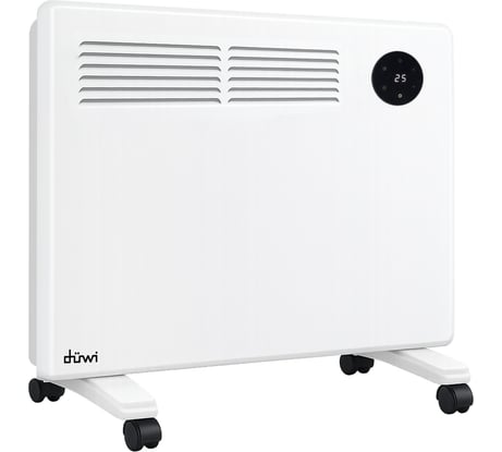 Конвектор электрический duwi серия Комфорт, 1000Вт, LED дисплей, датчик открытия окна, таймер, защита от перегрева, обогрев до 10м², крепление к стене/ролики 56446 5