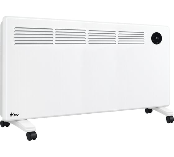 Конвектор электрический duwi серия Комфорт, 2000Вт, LED дисплей, датчик открытия окна, таймер, защита от перегрева, обогрев до 20м², крепление к стене/ролики 56448 9