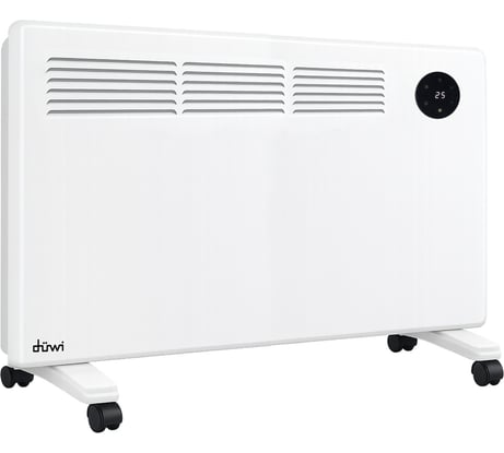 Конвектор электрический duwi серия Комфорт, 1500Вт, LED дисплей, датчик открытия окна, таймер, защита от перегрева, обогрев до 15м², крепление к стене/ролики 56447 2