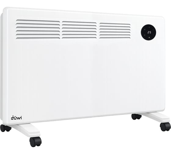 Конвектор электрический duwi серия Комфорт, 1500Вт, LED дисплей, датчик открытия окна, таймер, защита от перегрева, обогрев до 15м², крепление к стене/ролики 56447 2