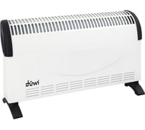 Конвектор электрический duwi 1500Вт, 2 режима, механическая регулировка, защита от перегрева, обогрев до 15м², крепление к стене/ножки, 515x170x325мм, белый 56441 0