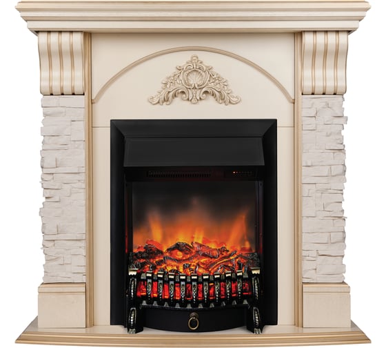 Каминокомплект RealFlame АТЛАНТА STD WT + ФОБОС/FOBOS LUX BL 10013220
