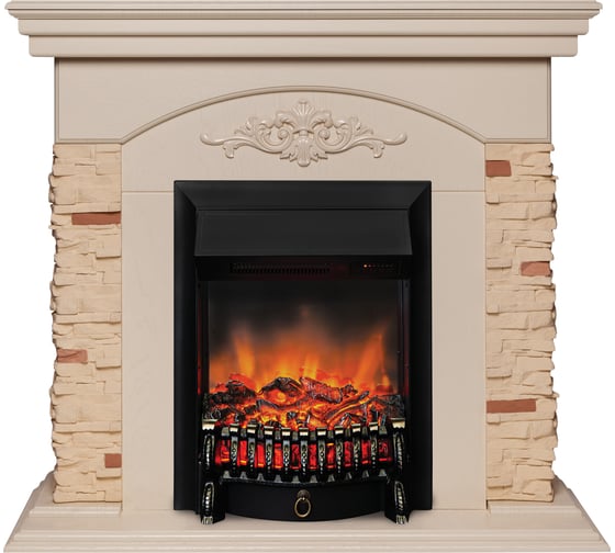 Каминокомплект RealFlame ЛАНКАСТЕР STD WT + ФОБОС/FOBOS LUX BL 10019810