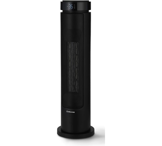 Тепловентилятор BRAYER 4868BR 2000Вт, LED-дисплей, пульт ДУ, таймер 12 ч, площадь 20кв.м., электронное управление BR4868